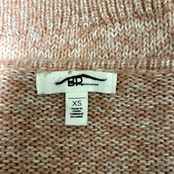 BP Balloon Sleeve Sweater Marled Knit Baby Pink V-Neck Oversized Size‎ XS - Picture 4 of 5